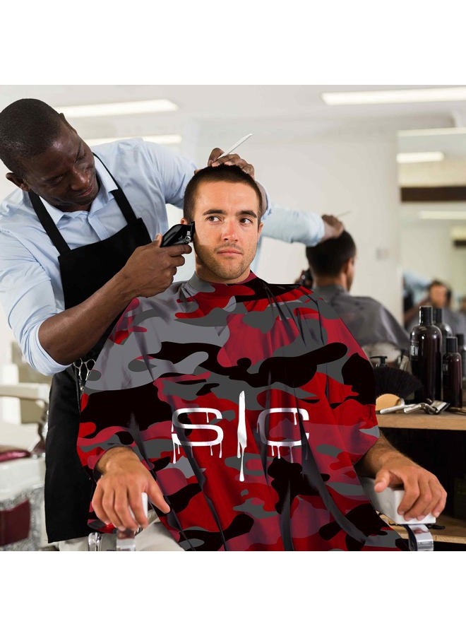 Stylecraft Professional Barber Water Resistant Hair Cutting Cape One Size (Red Camo)… - Image 3
