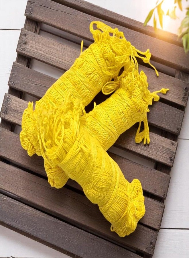 RMCG Traders Janeu Sacred Thread for Men (10 Pieces) | Pure Cotton Yajnopavita | Brahmin Janeu Dhaga for Pooja, Upanayan Sanskar Strong & Traditional White Thread (Yellow) - Image 4