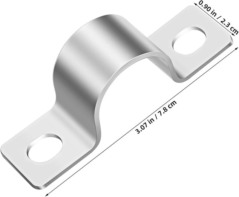 Heavy Duty U Bracket Pipe Clamps 10Pcs Set For Secure Pipe Cable Hose Mounting - Image 3