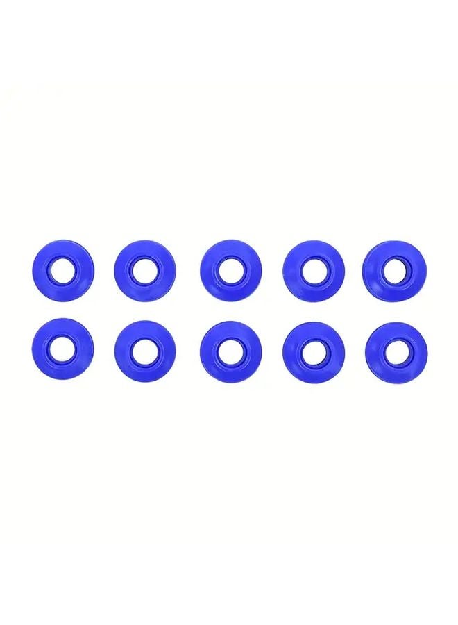 10pcs Heavy Duty Blue Plastic Grommets With Sealing Washers For Tarps Tents - Image 1
