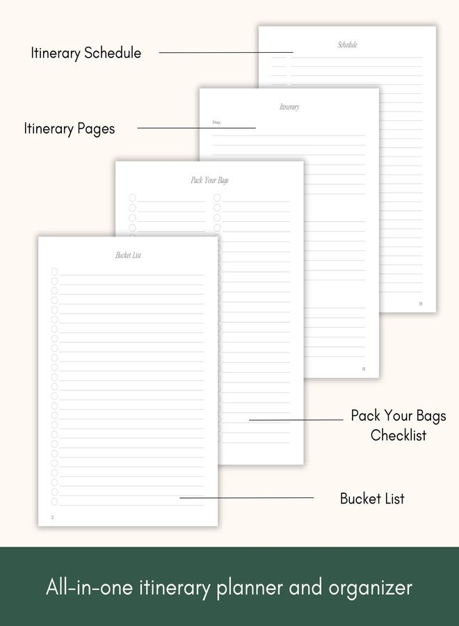 Lamare Travel Journal for Women & Men - Travel Scrapbook, Adventure Journal, & Trip Planner with Pockets - Image 3