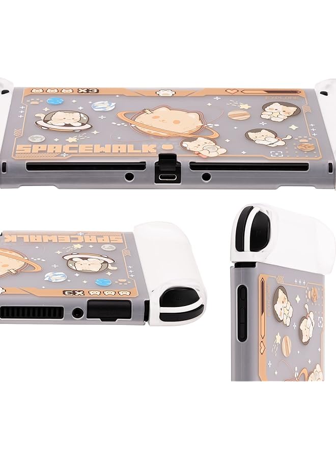 GEEKSHARE Protective Case Slim Cover Case Compatible With Switch Oled And Joystick Shock Absorption And Anti Scratch Space Cat - Image 5