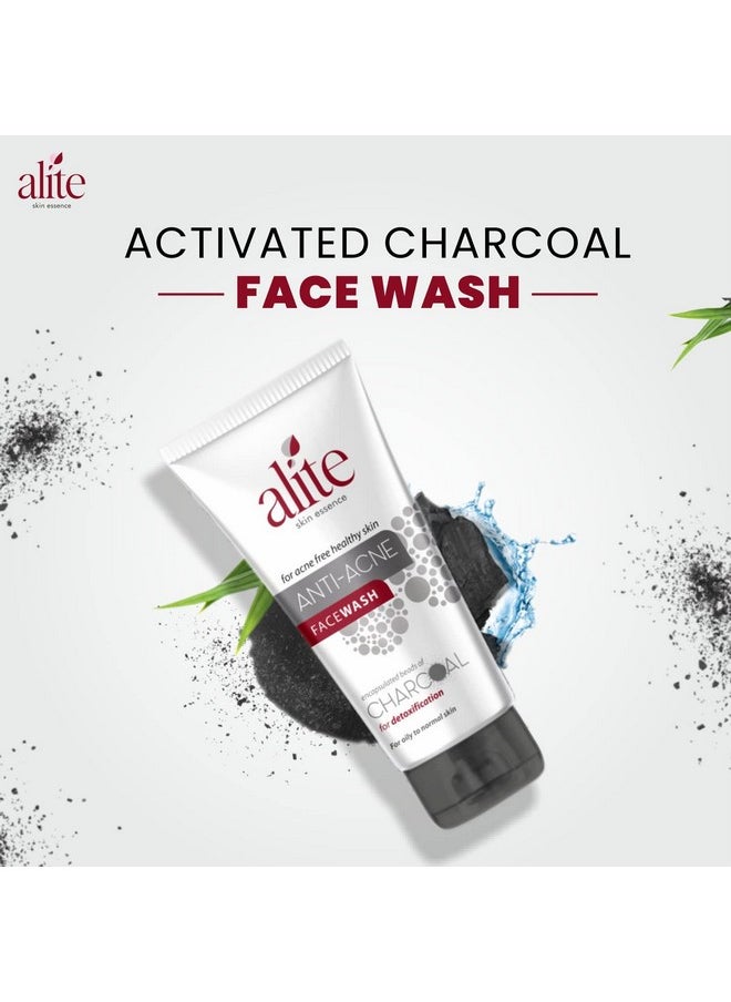 alite - Anti-Acne Charcoal Face Wash Combo Pack Of 2 With Encapsulated Charcoal To Detoxifying Skin |Oily To Normal Skin|Daily Use|Helps To Make Acne Free Skin - Unisex Facewash (70G Each) - Image 1