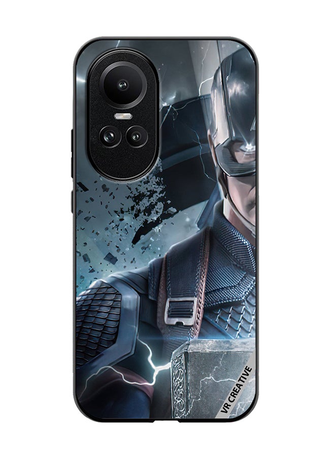 VR CREATIVE Protective Case Cover For Oppo Reno 10 Captain America Design Multicolour - Image 1