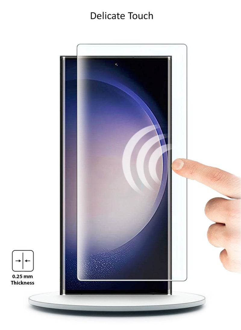 Generic - UV Liquid Glue Full Coverage Tempered Glass Screen Protector For Samsung Galaxy S23 Ultra - Clear - Image 1