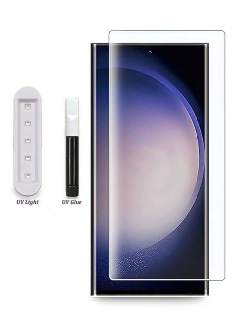 UV Liquid Glue Full Coverage Tempered Glass Screen Protector For Samsung Galaxy S23 Ultra - Clear