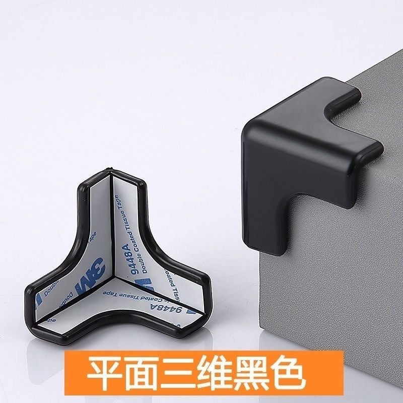 Table corner anti-collision protective cover child safety anti-collision angle transparent furniture right angle anti-collision soft bag corner stickers wholesale Big black t