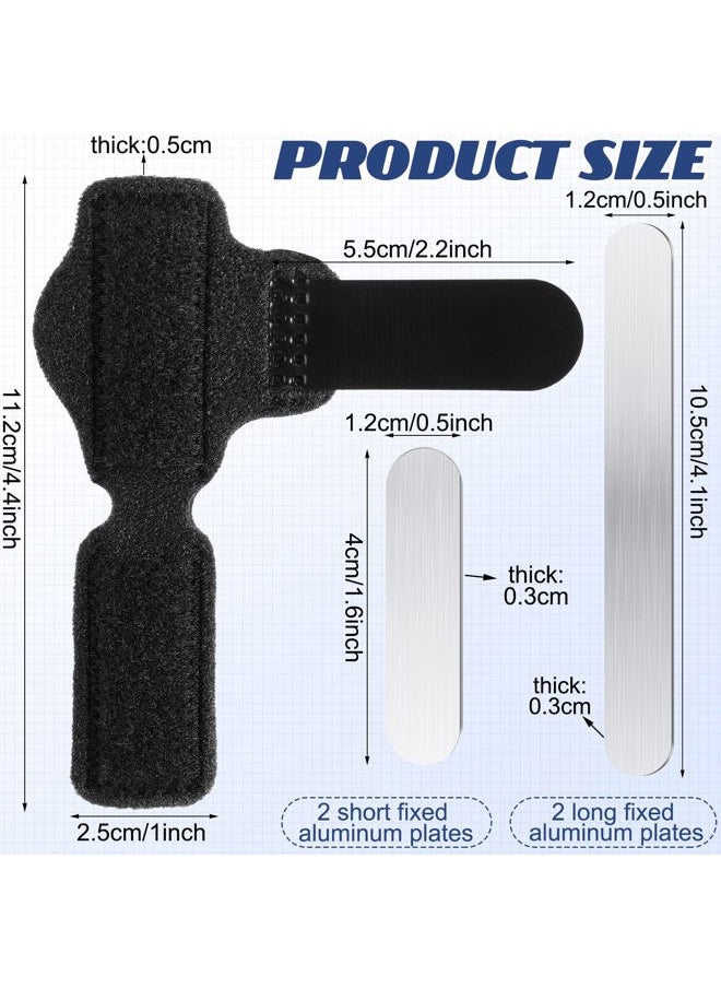 Jutom 4 Pieces Toe Splint Toe Straightener for Hammer Toe Corrector for Women Toe Brace Hammertoe Splint Toe Wrap Toe Covers for Women Men Broken Toe Support for Bent Toe Claw Toe Crooked Toe (Black)  - Image 2