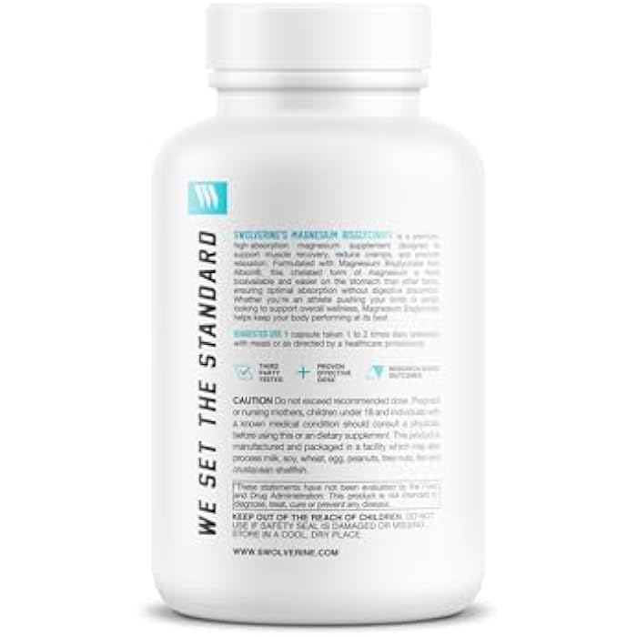 Swolverine® Magnesium Bisglycinate 200mg – TRAACS® Chelated Magnesium from Albion® | Highly Absorbable, Gentle on Stomach (30 Servings) - Image 3