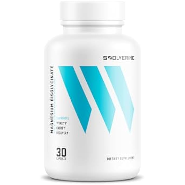 Swolverine® Magnesium Bisglycinate 200mg – TRAACS® Chelated Magnesium from Albion® | Highly Absorbable, Gentle on Stomach (30 Servings) - Image 1