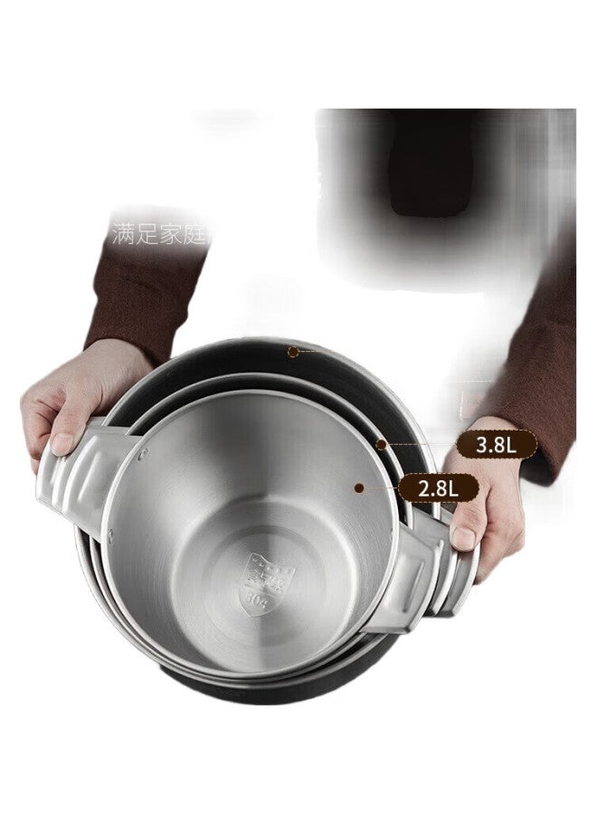 MAX COOK (Maxcook) 304 Stainless Steel Lard Container Seasoning Bowl, Lard Bowl Seasoning Jar, 3.8L With Lid Mcwa9011 - Image 2