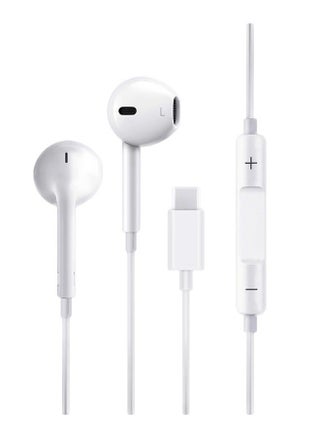 USB C Headphone Type-C Earbuds Wired Earphones with Microphone and Volume Control in-Ear Earbud for iPhone 15 Pro/Max/Plus Google Pixel Oneplus Samsung Galaxy iPad Pro and MacBook (White) - pzsku/ZB40CD9166A7563AF418BZ/45/_/1720521358/12cf5bcd-073b-47a9-a2ed-1b0522d0ade5