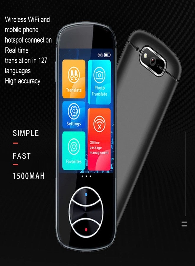 PUSOKEI Smart Voice Language Translator 127 Languages Two-Way Instant Voice Interpreter Electronic Handheld Pocket Language Translater Devices Photo Translator for Travel, Shopping, Entertainment - Image 2