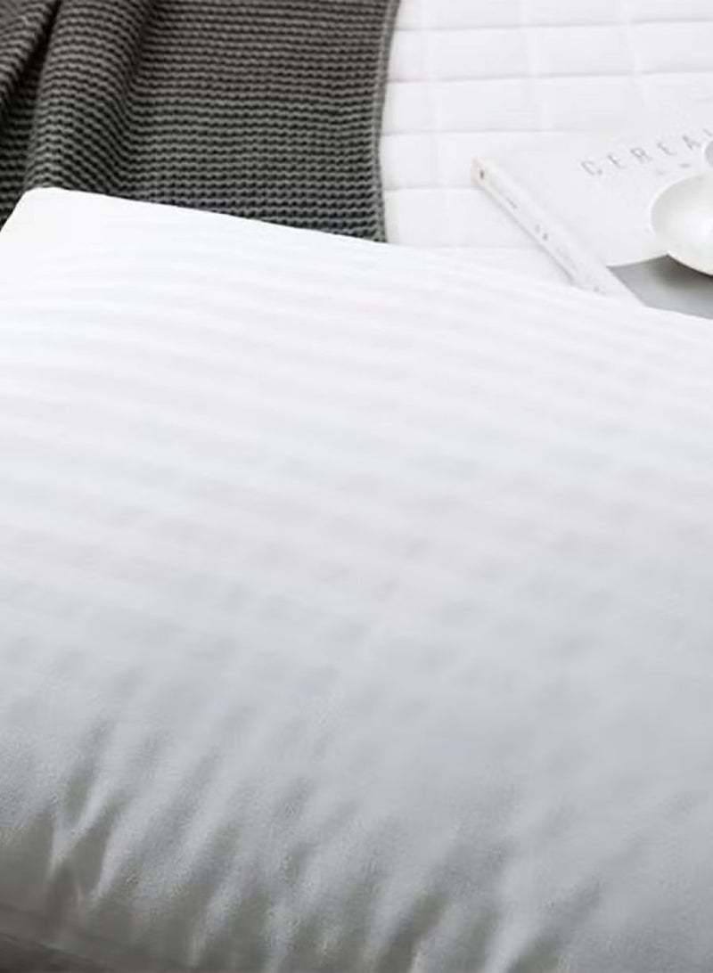 3- White Cotton Sleeping Pillow 50x75cm - White - Image 3
