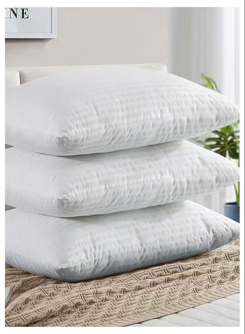 3- White Cotton Sleeping Pillow 50x75cm - White - Image 1