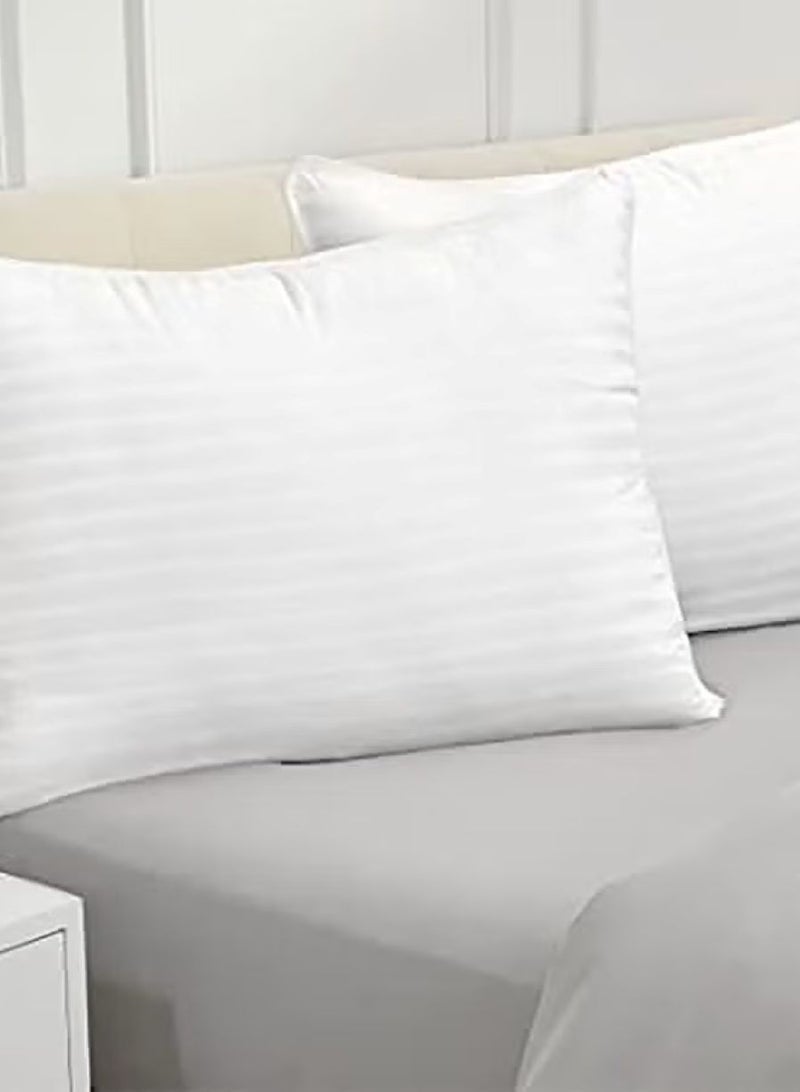3- White Cotton Sleeping Pillow 50x75cm - White - Image 2