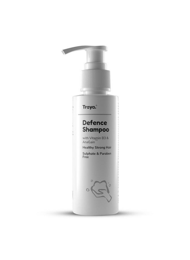 Traya Defence Shampoo | Cleansing Shampoo for Scalp Nourishment & Hair Health | Contains Biotin, Niacinamide, Piroctone Olamine & Anagain | Sulphate & Paraben Free Shampoo For Women & Men |100 ml - Image 1