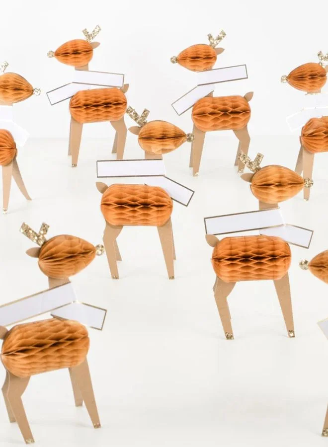 ميري ميري Honeycomb Reindeer Place cards