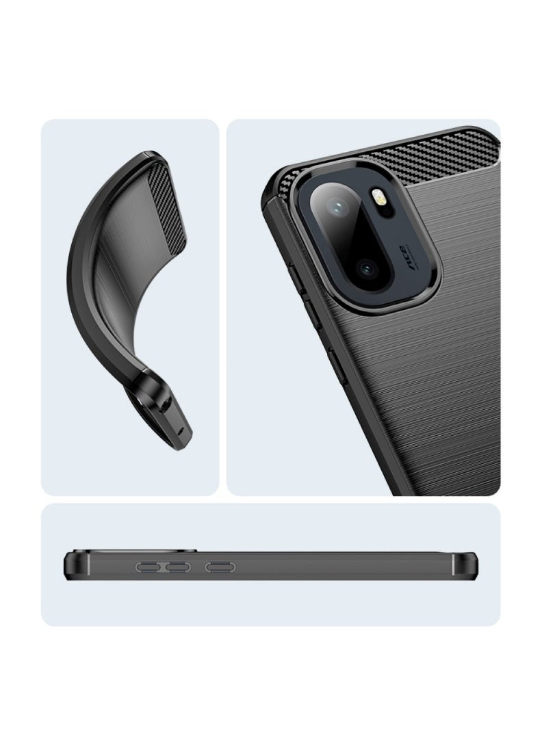 جراب OnePlus Ace 6T – كفر حماية أرمور مقاوم للصدمات بتصميم ألياف كربون مع سطح مانع للانزلاق وTPU نحيف – حماية قوية - Image 4