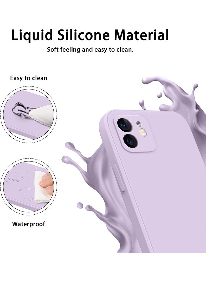 Theodor Protective Ultra Slim Fit Case Liquid Silicone Gel Cover with Full Body Protection Anti-Scratch Shockproof Case For iPhone 12 LIQUID SILICON PURPLE  - Image 4