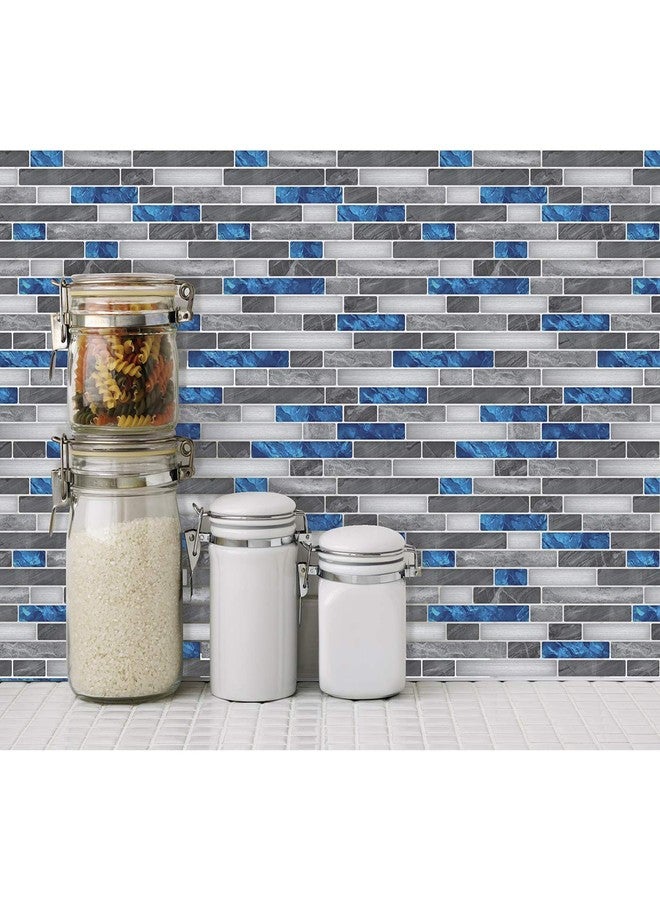 Art3d Peel and Stick Brick Kitchen Backsplash Self-Adhesive Wall Tile Stone Design, 10 Sheets 30x30cm Blue Marble - Image 3