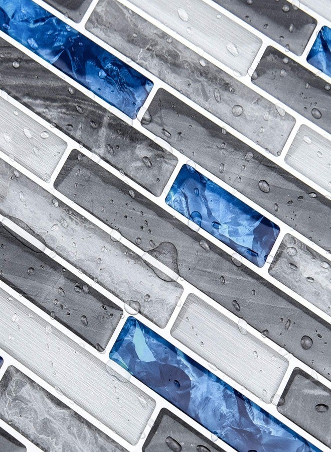 Art3d Peel and Stick Brick Kitchen Backsplash Self-Adhesive Wall Tile Stone Design, 10 Sheets 30x30cm Blue Marble - Image 4