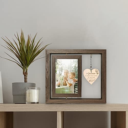 EYITUPC A Grandchild is Someone Who Reaches for Your Hands but Touches Your Heart Picture Frame First Time Grandparents Gifts, Display Two 4x6 Inch - Image 5