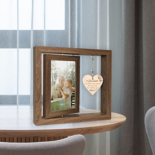 EYITUPC A Grandchild is Someone Who Reaches for Your Hands but Touches Your Heart Picture Frame First Time Grandparents Gifts, Display Two 4x6 Inch - Image 4