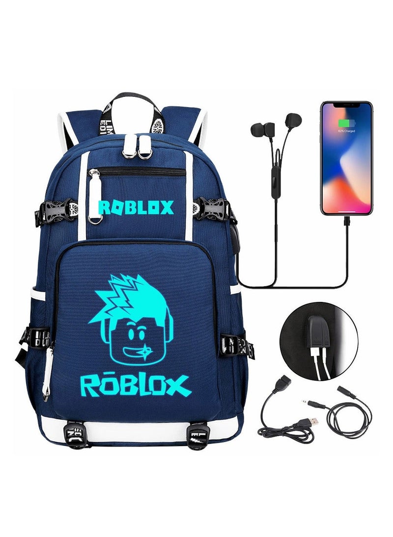 Roblox USB Earphones South Leisure Travel Backpack