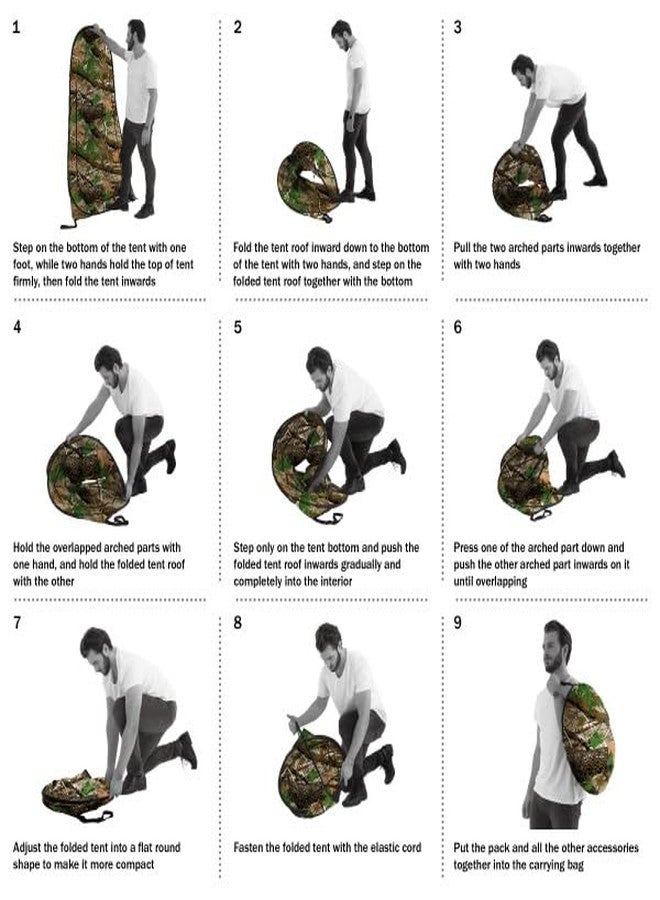 Wakeman Pop Up Pod - Privacy Shower Tent, Dressing Room, or Portable Toilet Stall with Carry Bag for Camping, Beach, or Tailgate by Wakeman Outdoors (Camo) - Image 5