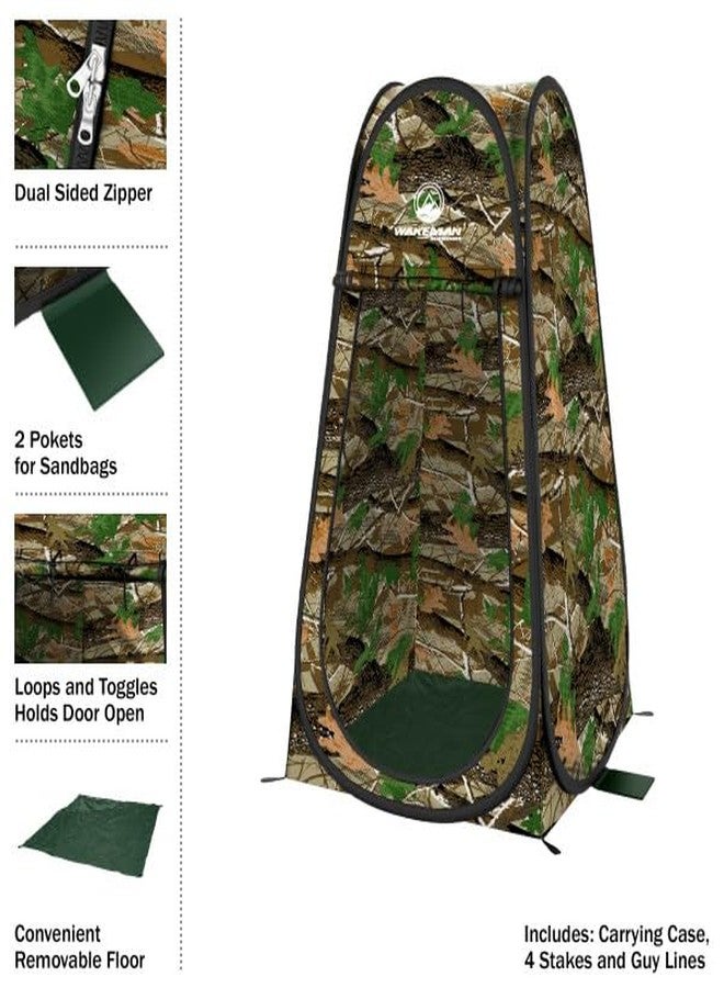 Wakeman Pop Up Pod - Privacy Shower Tent, Dressing Room, or Portable Toilet Stall with Carry Bag for Camping, Beach, or Tailgate by Wakeman Outdoors (Camo) - Image 2