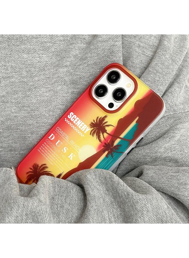 erorex Case For iPhone 15 Coconut Dual-side Laminating Laser Frosted Phone Case - Image 3