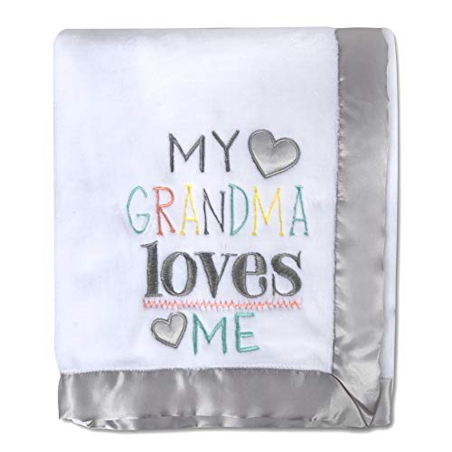 30x40 Fleece Baby Nursery Blanket with Satin Trim for Boys Girls and Unknown Gender Baby Grandmas Love