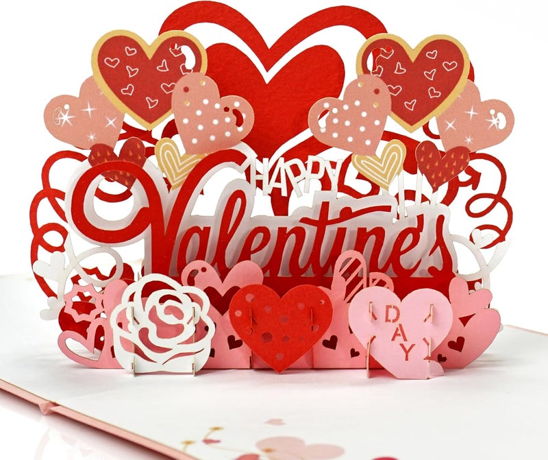 كت بوب أب. كوم بطاقة عيد الحب المنبثقة CUTPOPUP، بطاقات حب رومانسية ثلاثية الأبعاد لعيد الحب (نص عيد حب سعيد) - Image 1