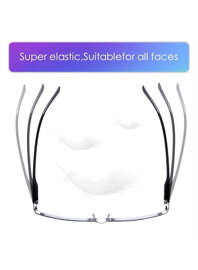LUFF 4Pcs Anti-Blue-ray Reading Glasses Portable Ultra-Light Readers(1.0X)  - Image 4