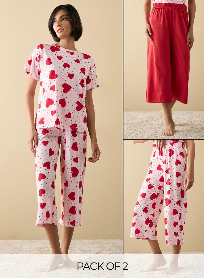 سبلاش فيڤ طقم بيجامات متنوعة بخصر مطاطي من قطعتين - Image 1