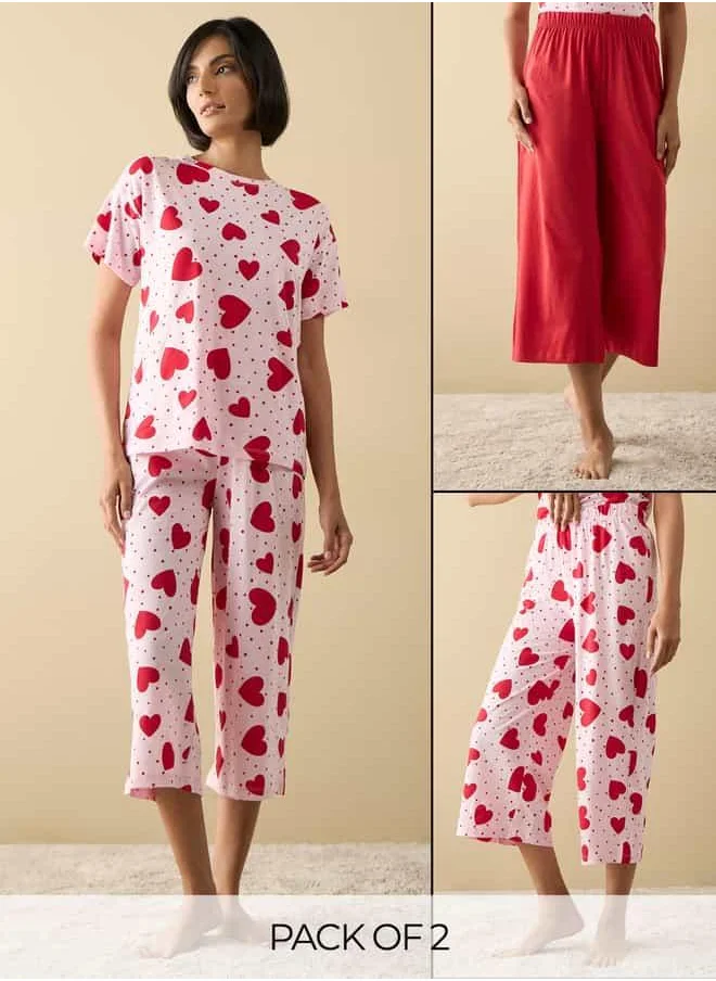 FAV Set of 2 - Assorted Pyjamas with Elasticated Waistband