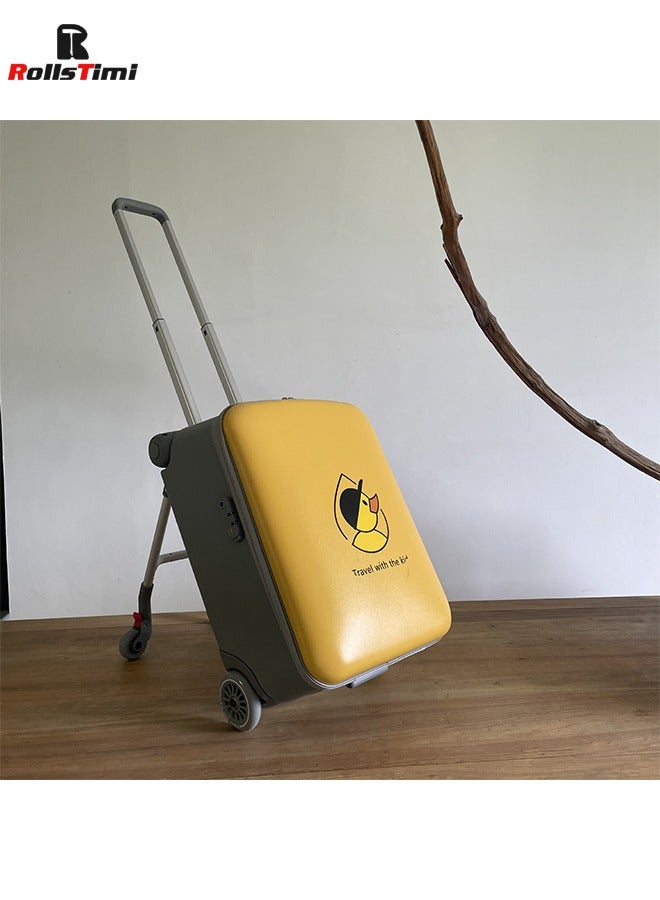 RollsTimi  Ride on Suitcase for Kids Removable, 2-in-1 Luggage, 20" Cute Children Suitcase - Image 5