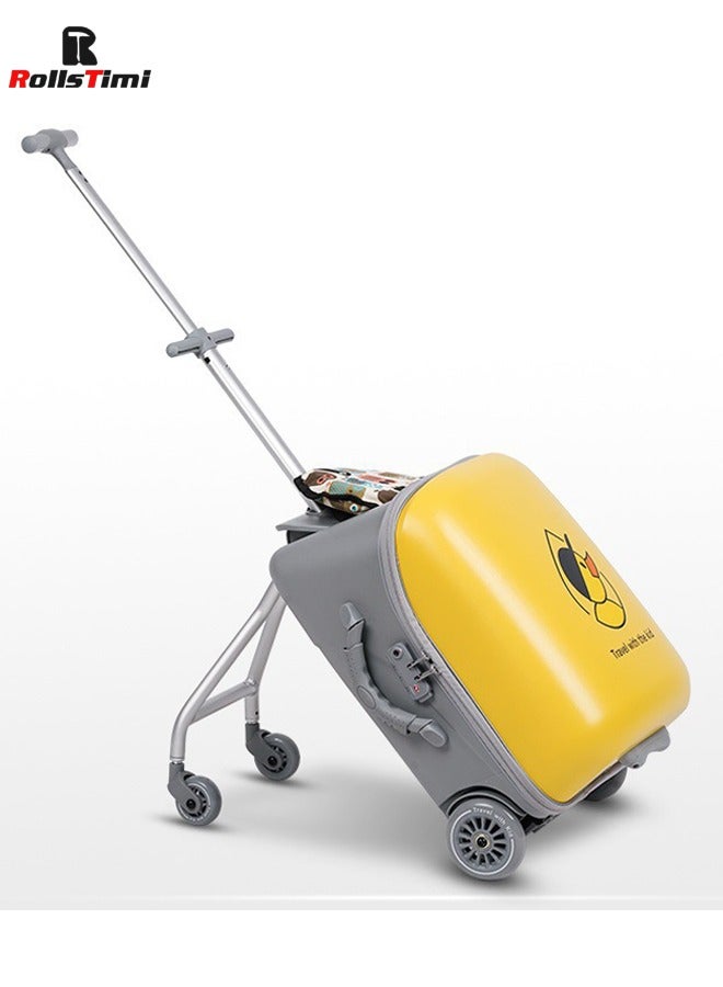 RollsTimi  Ride on Suitcase for Kids Removable, 2-in-1 Luggage, 20" Cute Children Suitcase - Image 1