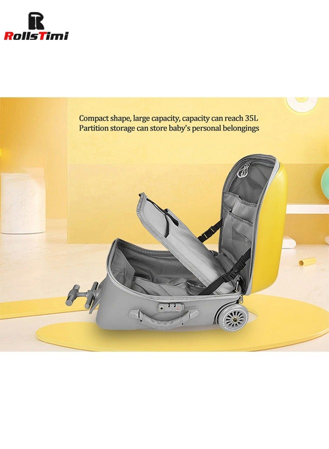 RollsTimi  Ride on Suitcase for Kids Removable, 2-in-1 Luggage, 20" Cute Children Suitcase - Image 4