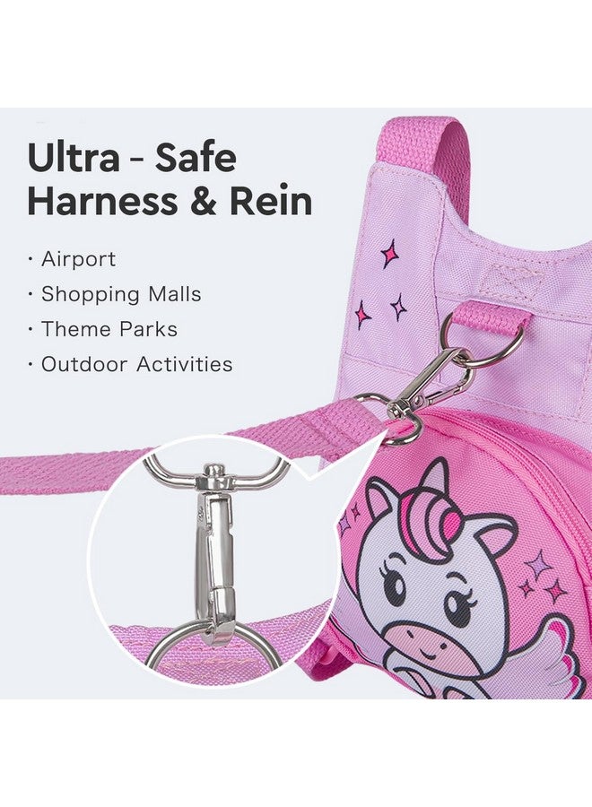 Haktoys Toddler Safety Harness with Leash for Walking: Secure and Safe for Outdoor Adventures (Pink Unicorn) - Image 2