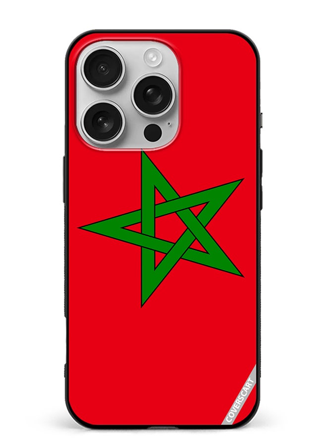 COVERSCART Protective Case Cover For Apple iPhone 16 Pro Morocco Flag Design Multicolour