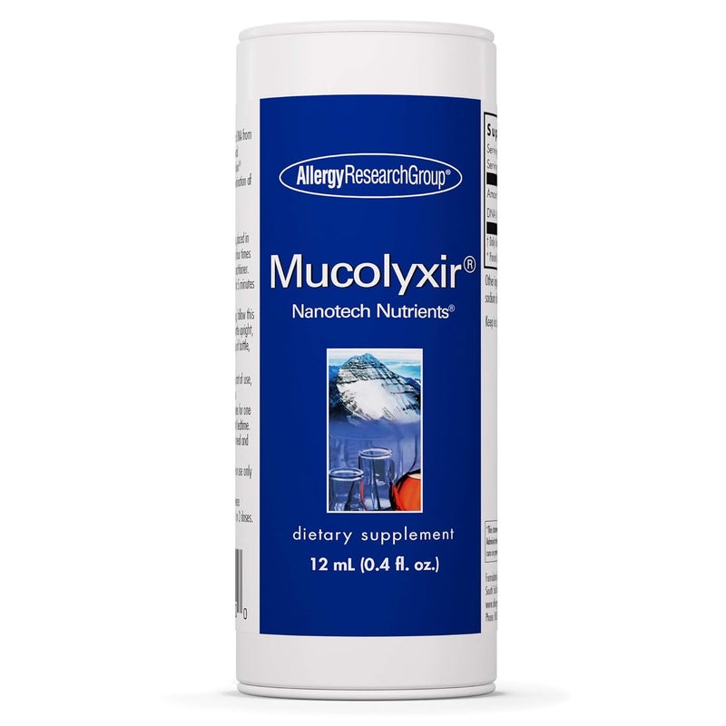 Allergy Research Group Allergy Research Group Mucolyxir Supplement - Mucus Clearance from Lungs, Mucus Relief, Microdose DNA, Wild Pacific Salmon, Liquid Drops - 0.4 Fl Oz 