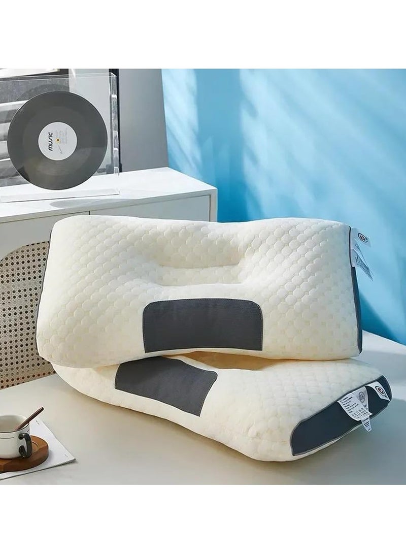 Yameem Memory Foam Pillow, Orthopedic Sleeping Pillows, Ergonomic Cervical Pillow for Neck Pain, for Side Sleepers, Back and Stomach Sleepers, Free Pillowcase Included - Image 5