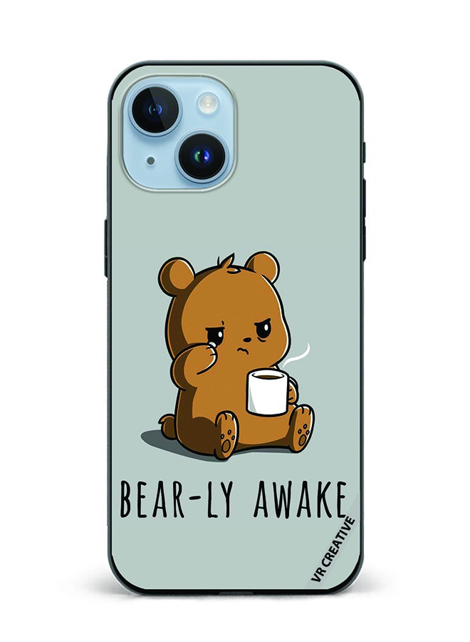 VR CREATIVE Protective Case Cover For Apple iPhone 15 Plus Bearly Awake Design Multicolour - Image 1