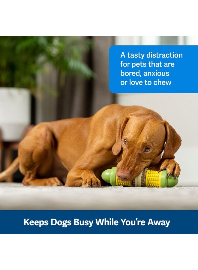 بيت سيف ألعاب الكلاب Busy Buddy Cravin' Corncob - لعبة مضغ لحمل حلقات المكافآت - مطاطية خالية من مادة BPA - برائحة الزبدة - لعبة ألغاز تفاعلية للحيوانات الأليفة لعلاج الملل أو قلق الانفصال - للكلاب الصغيرة والكبيرة - Image 2