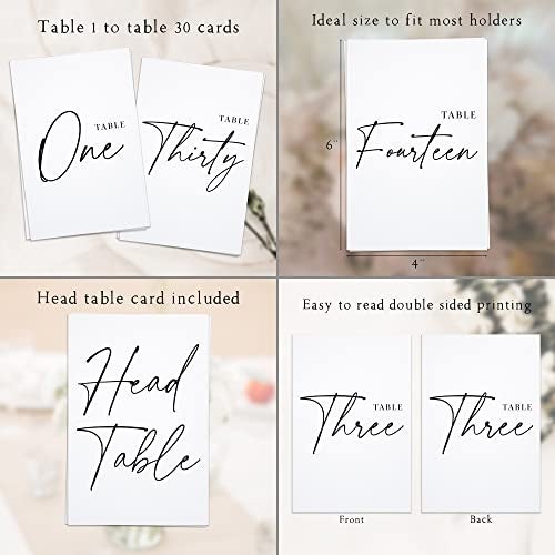 Twistionery Black Table Numbers - Wedding Reception Table Numbers 1-30 - 4x6 Inches - Image 3