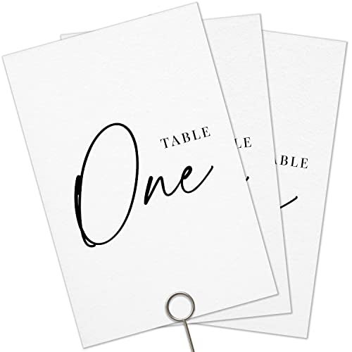 Twistionery Black Table Numbers - Wedding Reception Table Numbers 1-30 - 4x6 Inches - Image 1