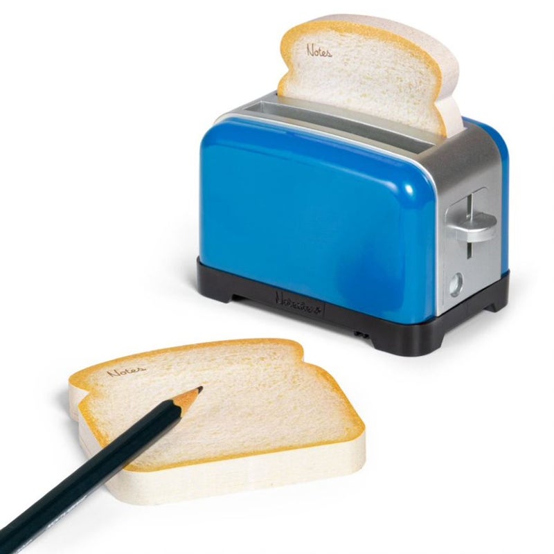 THINKING GIFTS Sticky Notes And Holder - Toaster (Blue) Notb