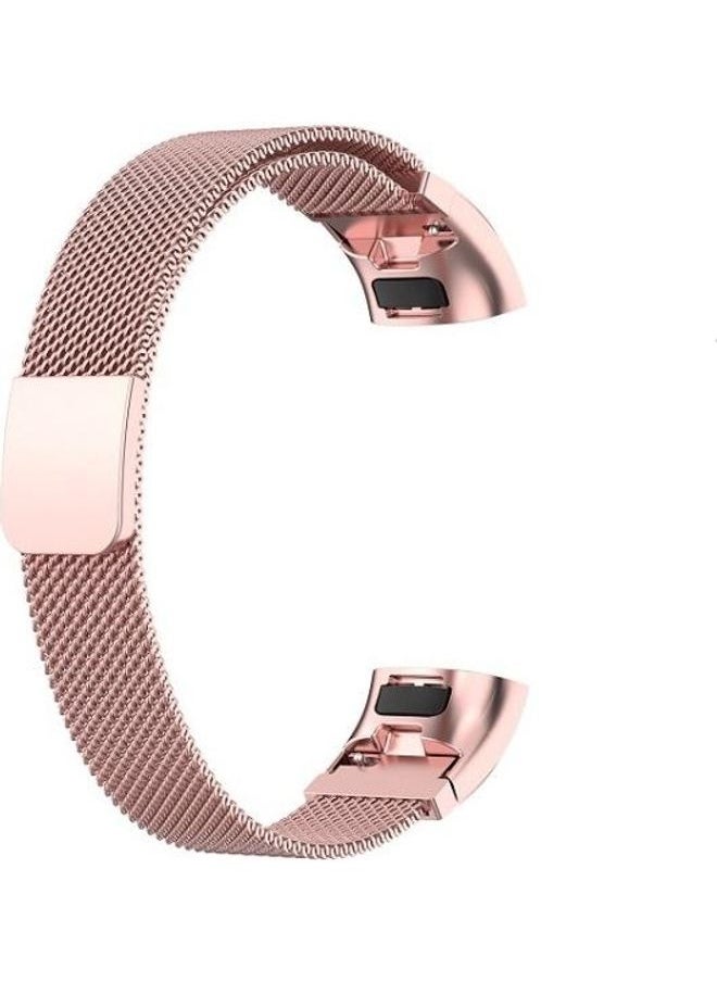 NIBEMINENT - Milanese Strap For Huawei Band 3 And 4 Pro Rose Pink - Image 1